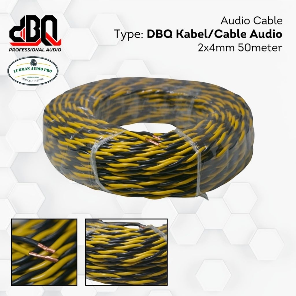 Kabel Audio / kabel kepang / Kabel 2 jalur 2x2,5mm / 2x4mm dBQ Original (ecer)