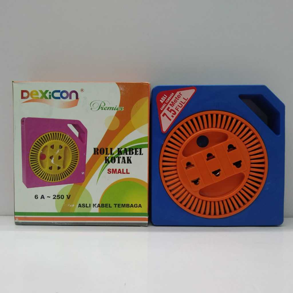 Dexicon Roll Kabel Stop Kontak Listrik Gulung 7.5 Meter