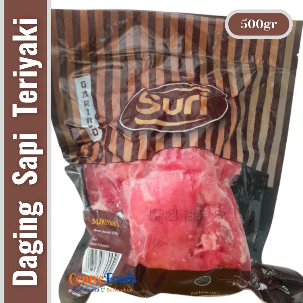 

Daging Sapi Teriyaki - Beef Teriyaki SURI | 500gr [ Harga Per BKS ]