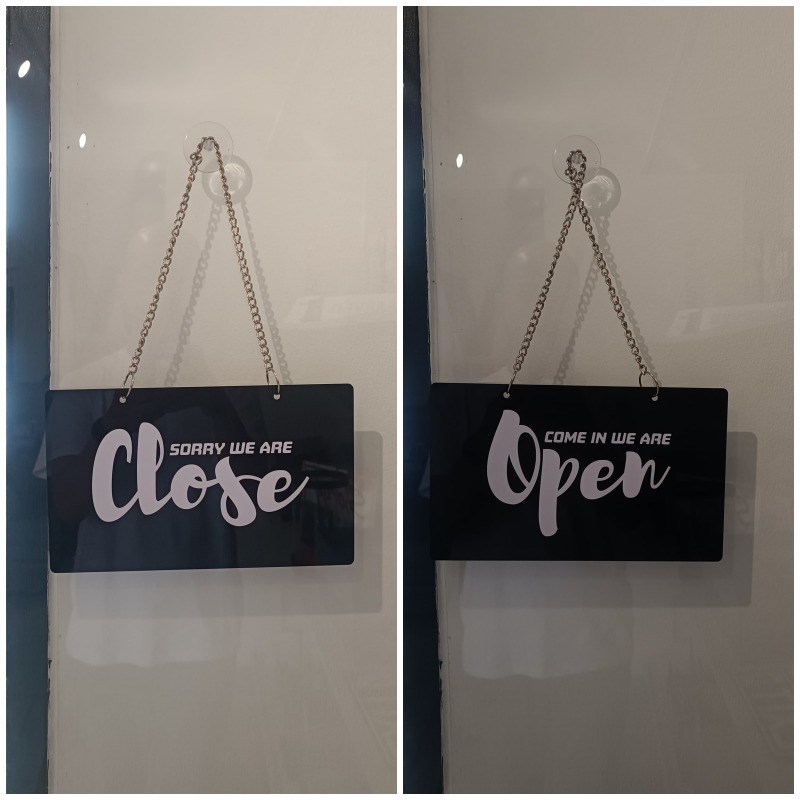 

ACRYLICK SIGNAGE OPEN CLOSE | PAPAN NAMA SIGN BOARD BUKA TUTUP ukuran 25cm x 15cm BOLAK BALIK