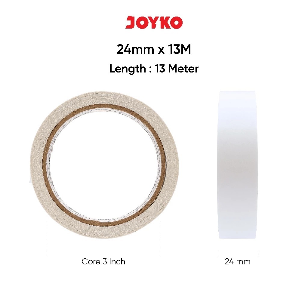 

Double Tape 1 INCH 24MM X 15 YARD Joyko // DOBEL TIP JOYKO