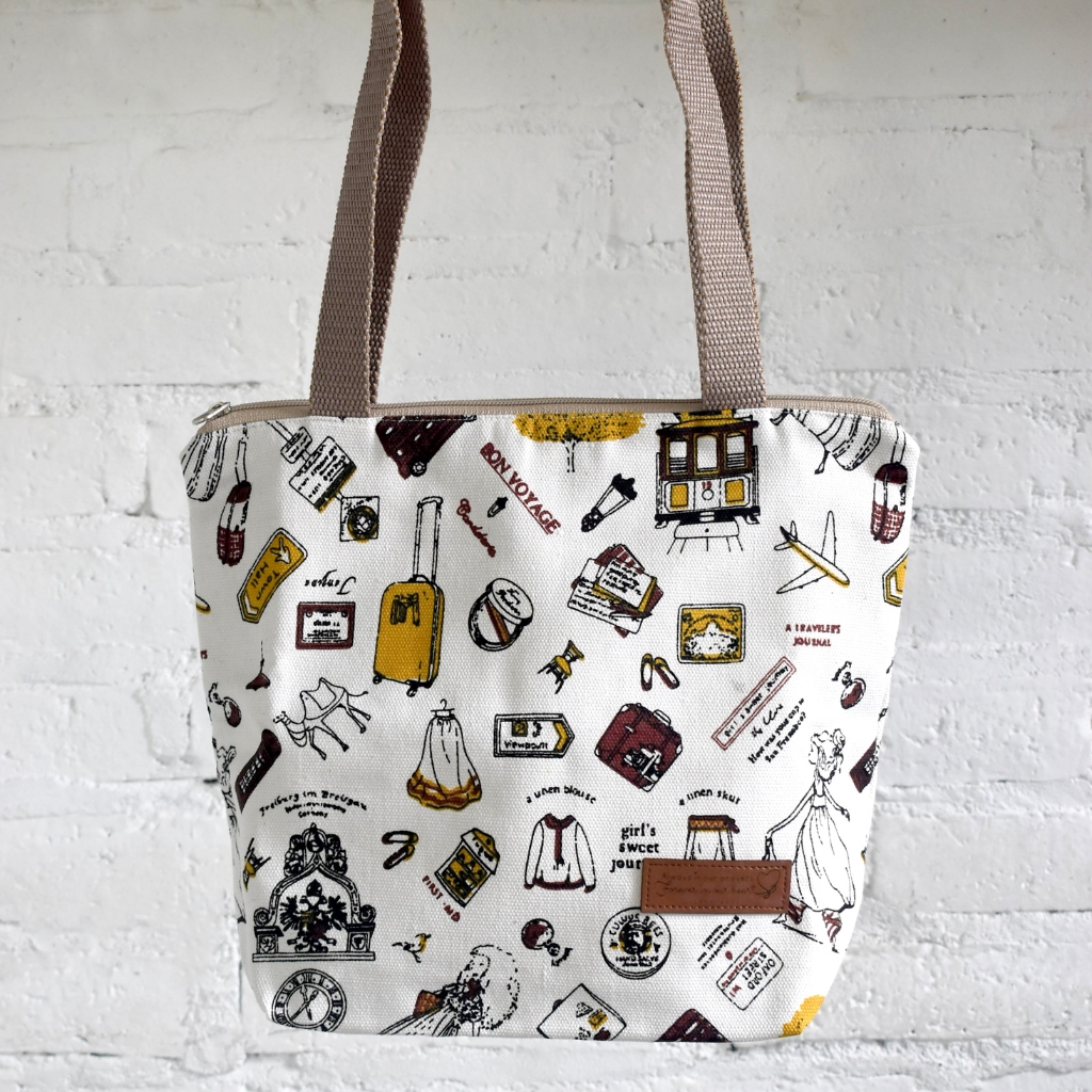 SAMPLE SOUVENIR - Tote bag Kanvas Motif Tali Webbing/Bisban Katun Polyester - Uk. P30cm L10cm T25cm