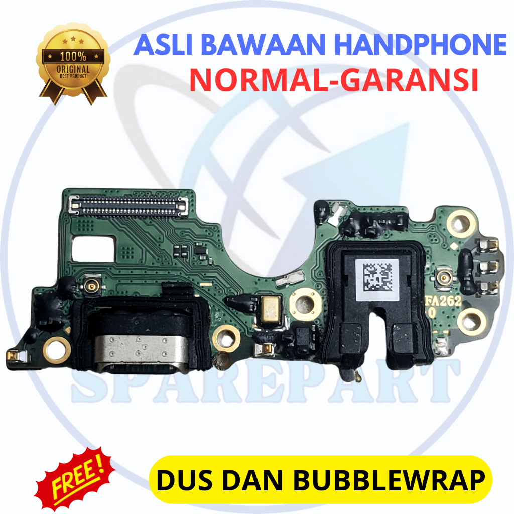 Board papan konektor cas / flexible charger hp Realme 8 5g - asli ori copotan cabutan bawaan