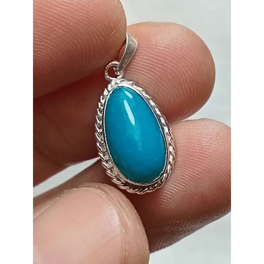 LIONTIN BACAN DOKO BIRU RING PERAK HANDMADE