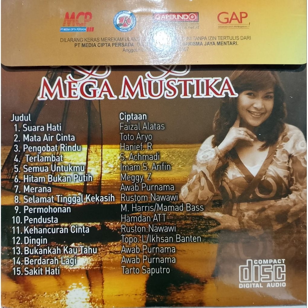 CD audio dangdut Mega mustika