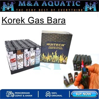 HUITECH Korek Gas / Korek Api Bara Anti Angin / Korek Motif
