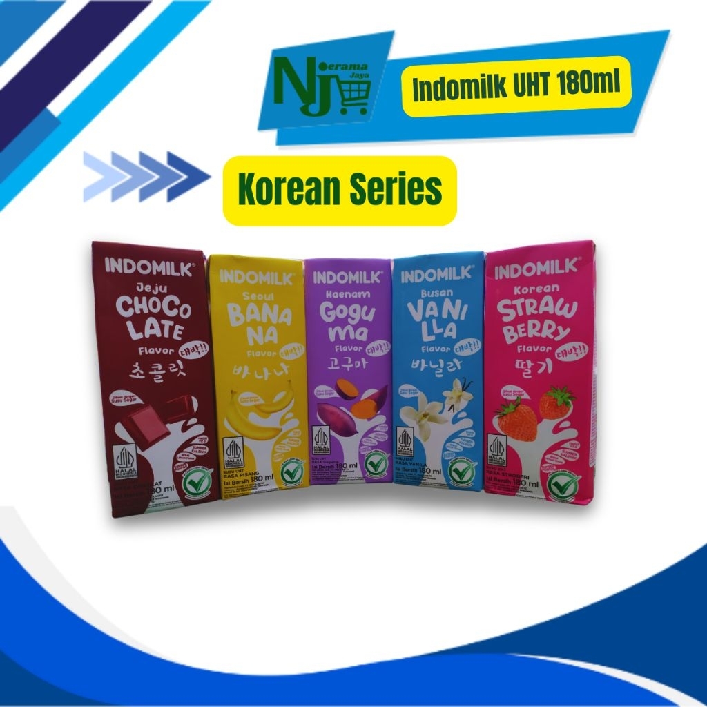 

Susu UHT Indomilk 180ml rasa korean series