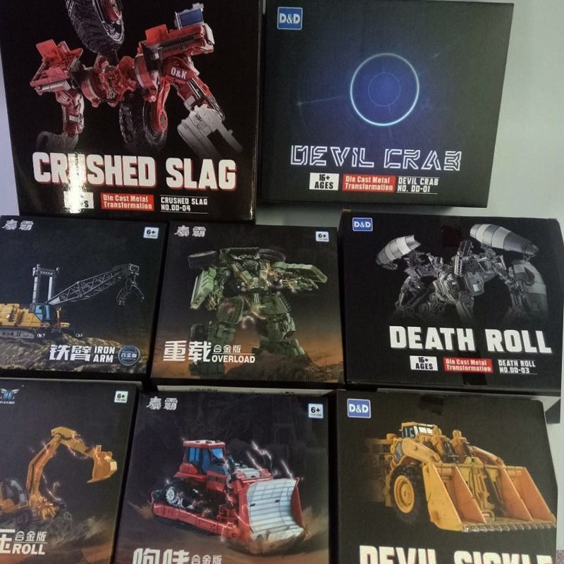 Action Figure Transformers Aoyi Mech DD Devastator Complete Set 8in1 Kombinasi Truck Excavator