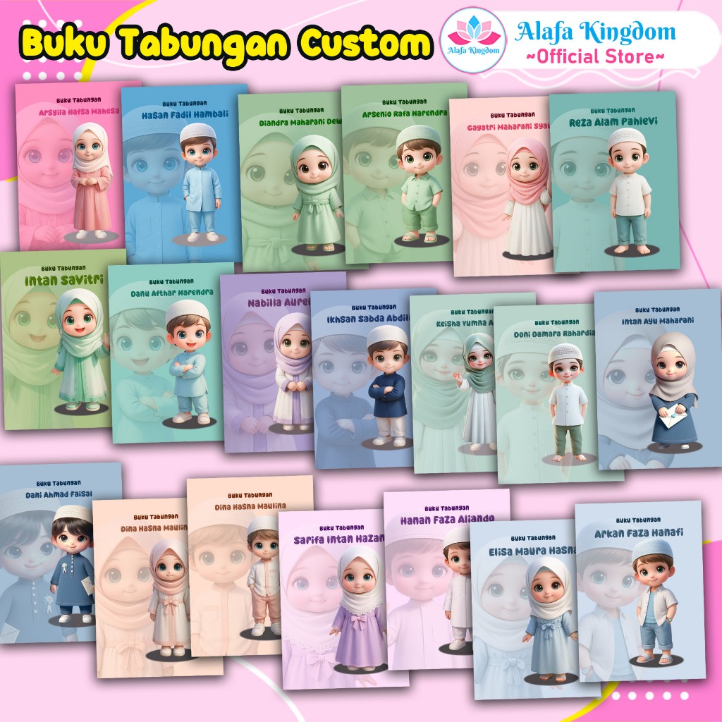 

Alafakingdom 131-150 Buku Tabungan Custom Portrait