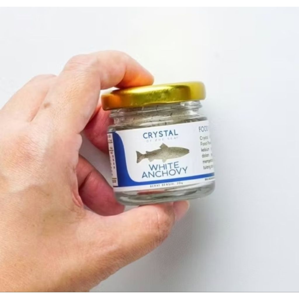 

Crystal of the Sea EXP 2027| White Anchovy Powder Gabus Shrimp Udang Salmon (20GR) / Bubuk Ikan Teri Nasi / Whitebait - Bumbu Kaldu MPASI NON MSG