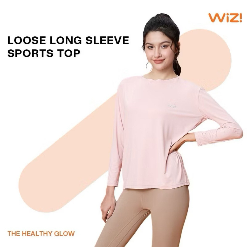Atasan Olahraga Wanita Yoga Wear Lengan Panjang Baju Jogging Kaos Sport Wanita (LP05)