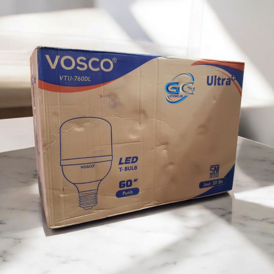 Paket 1 Koli VOSCO Ultra Lampu Bohlam LED 60 Watt / 1 Karton Isi 20 Pcs Lampu LED Vosco Ultra 60W