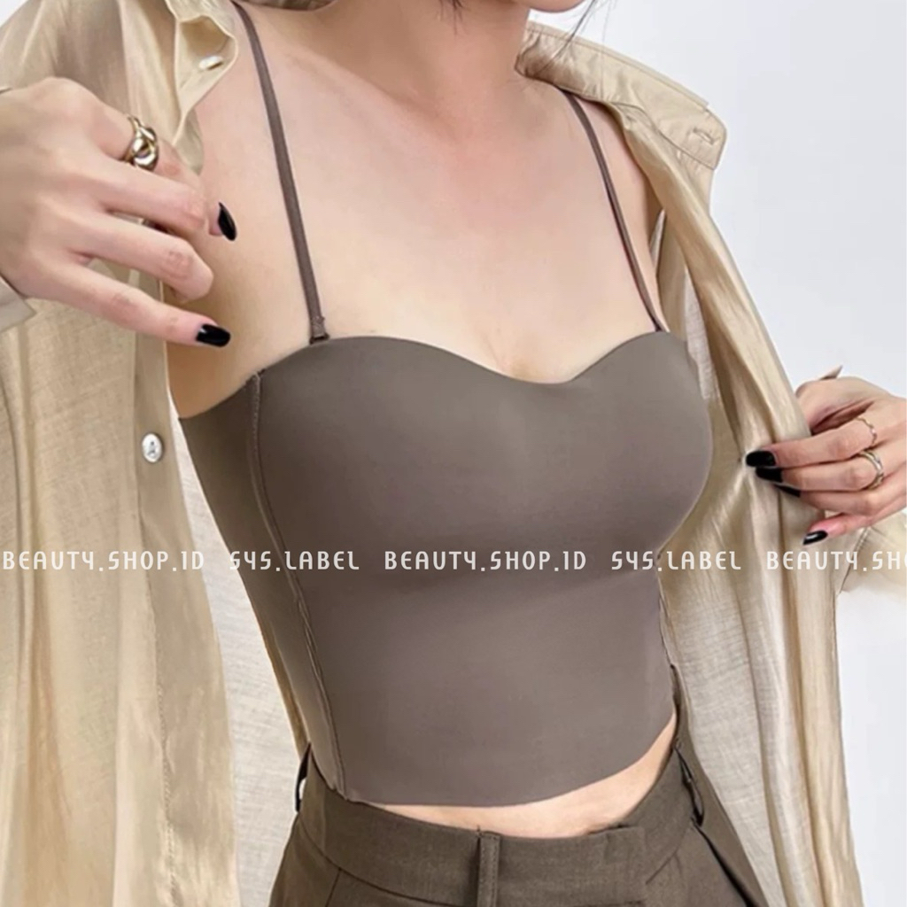 [SYS.LABEL] MEZI TANKTOP SEAMLESS FREE SIZE & JUMBO BRALETTE - ATASAN WANITA KOREAN STYLE - KEMBEN +