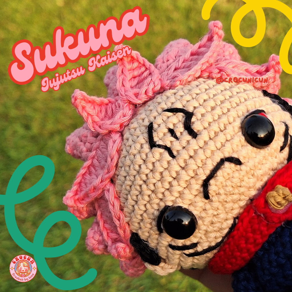 Sukuna (Jujutsu Kaisen) | Inspired Amigurumi Doll - Crochet