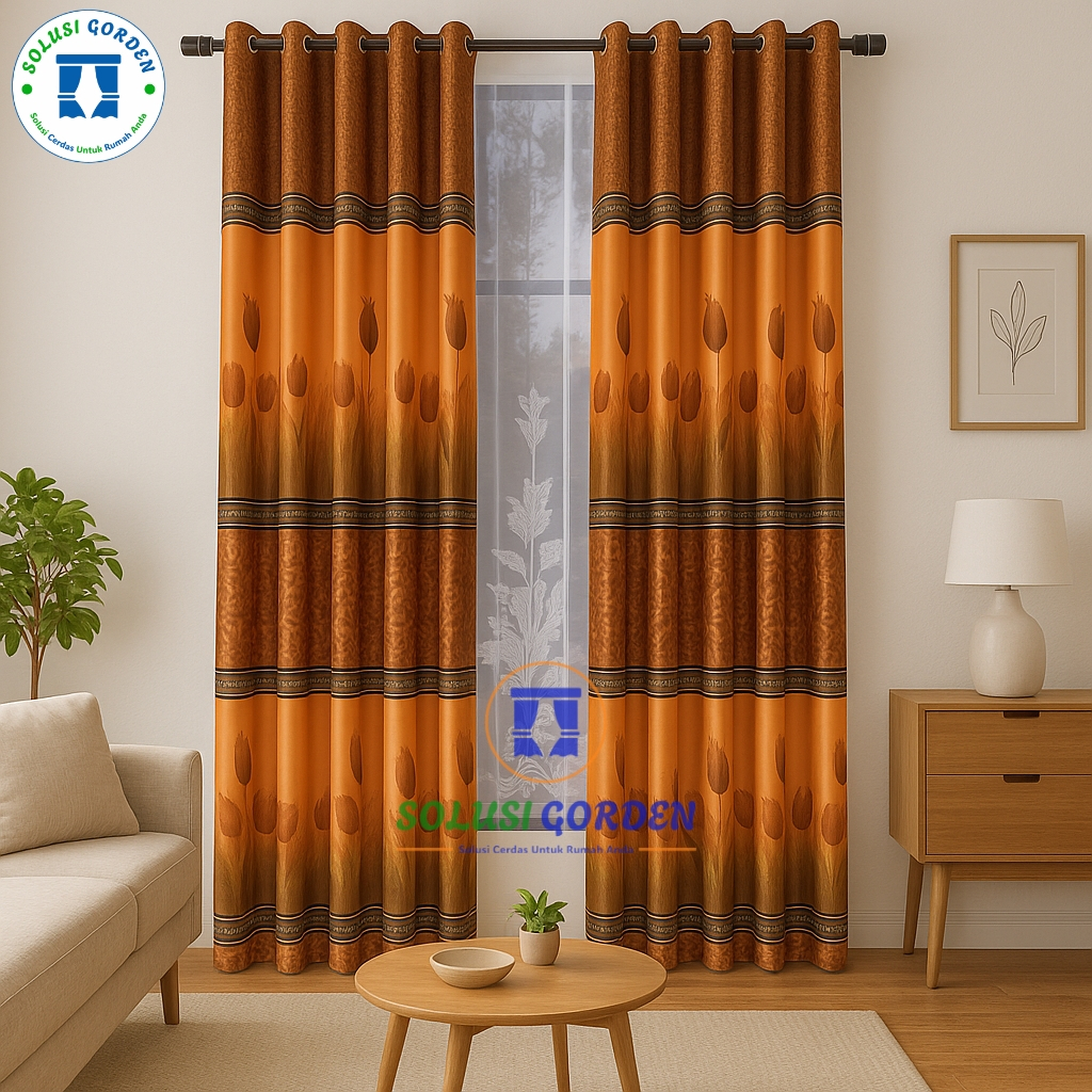 Gorden Mewah Elegan Untuk Jendela Ruang Tamu Kain Blackout Tebal Curtain Pintu