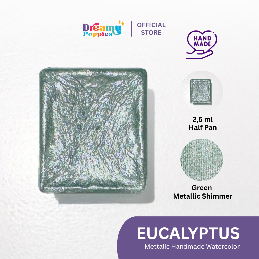 

Dreamy Poppies Eucalyptus Handmade Mettalic Watercolor