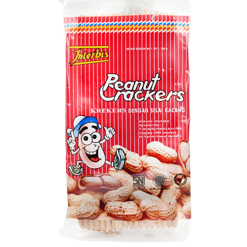 

Biskuit Krekers Rasa Kacang & Selai Nanas INTERBIS Peanut Pinnaple Crackers