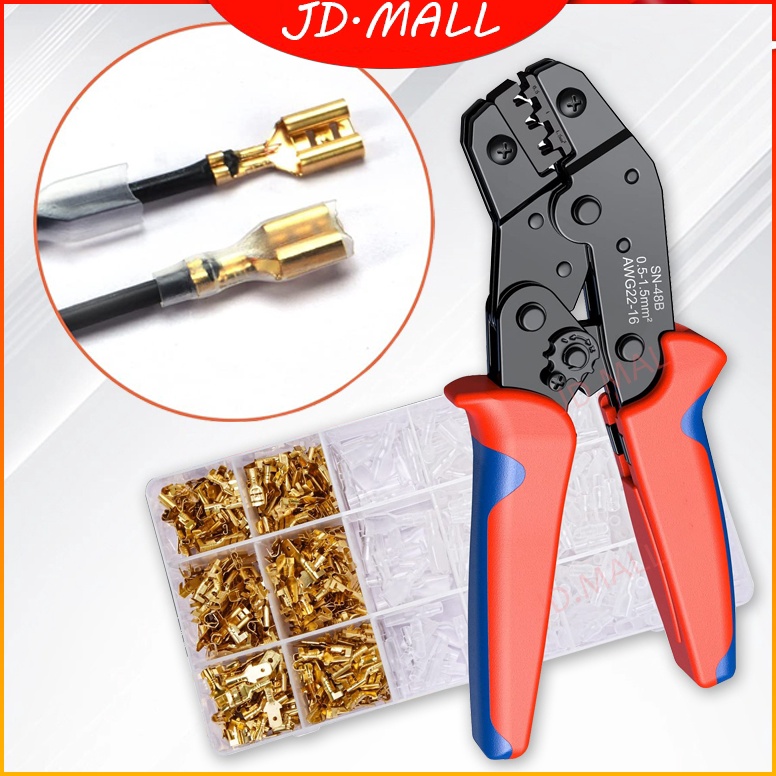 KODE V3R JDMALL Terminal Crimp Tang SN48B Crimping Tool 3 Buah Colokan Kabel 515 Mm Dipertukarkan Di