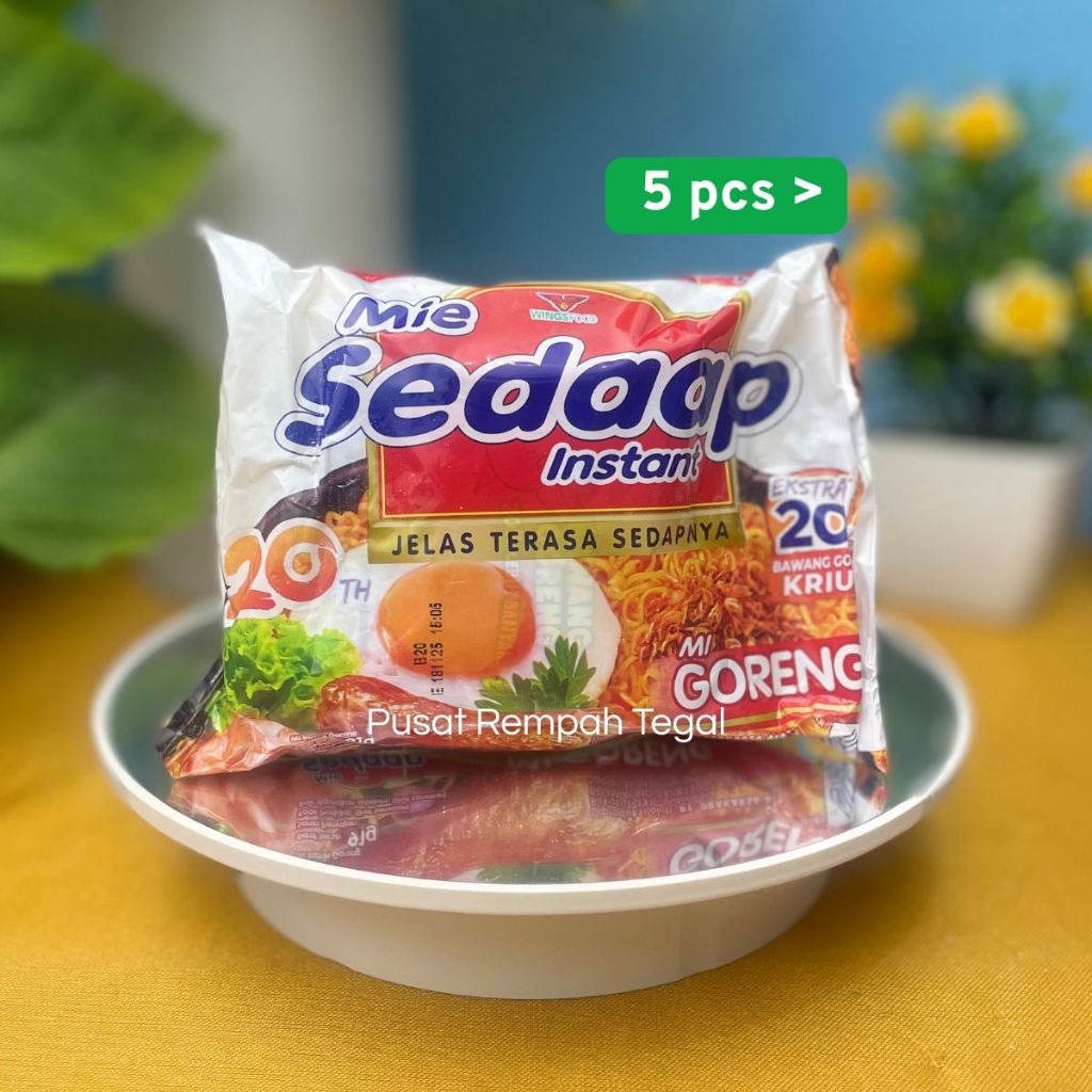 

ISI 5 BUNGKUS | Mie Sedap Goreng Instant Exra 20% Bawang Goreng Kriuk Wings Food Jelas Terasa Sedapnya