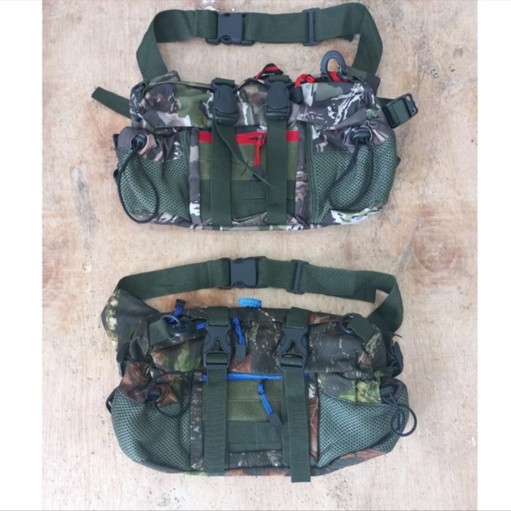 Tas pinggang camo besar + Tempat botol