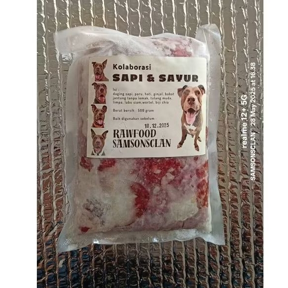 

Rawfood Sapi & Sayur (500 gram)