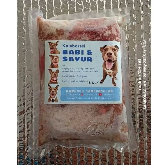 

Rawfood Babi & Sayur (500 gram)