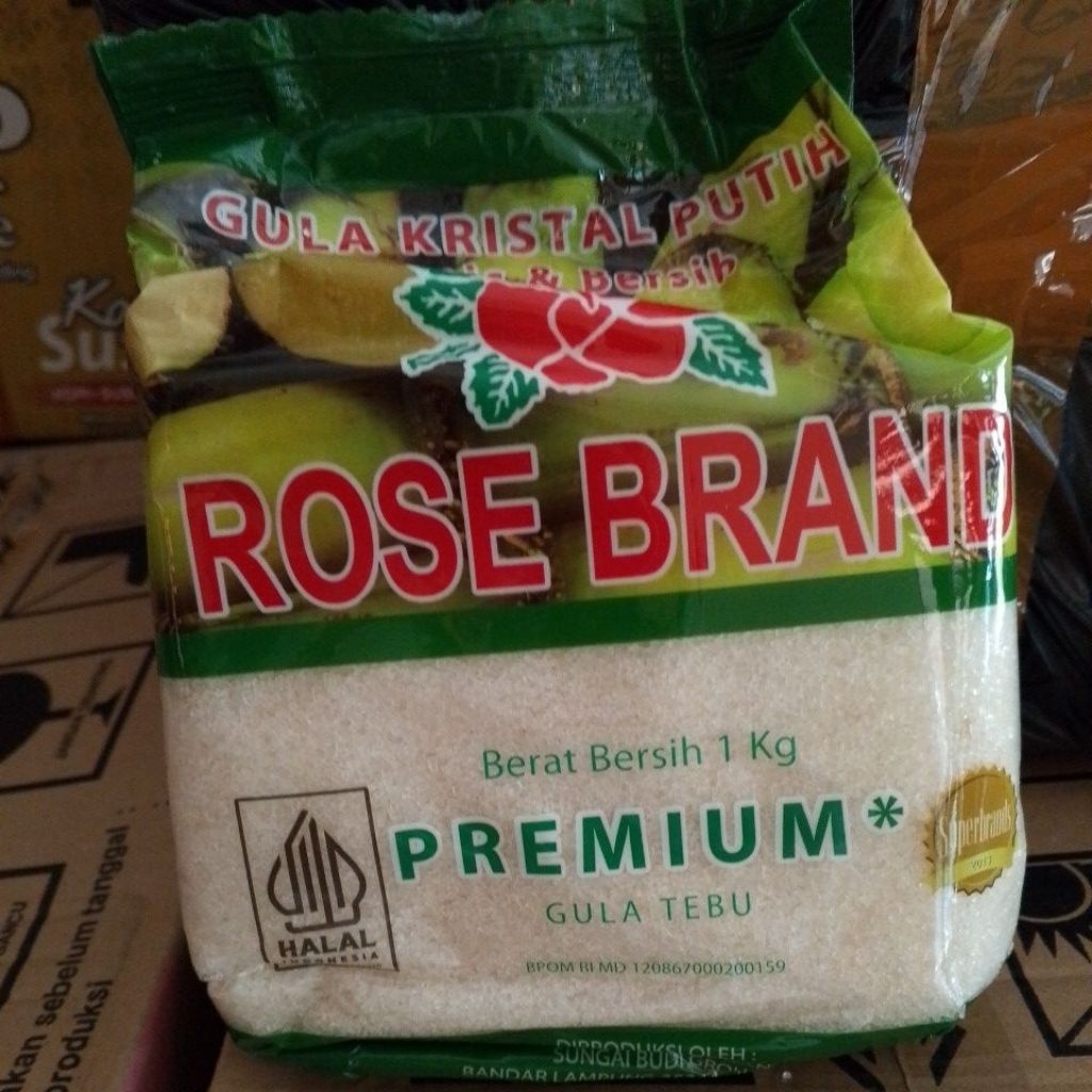

Gula Rosebrand kuning hijau random 1kg