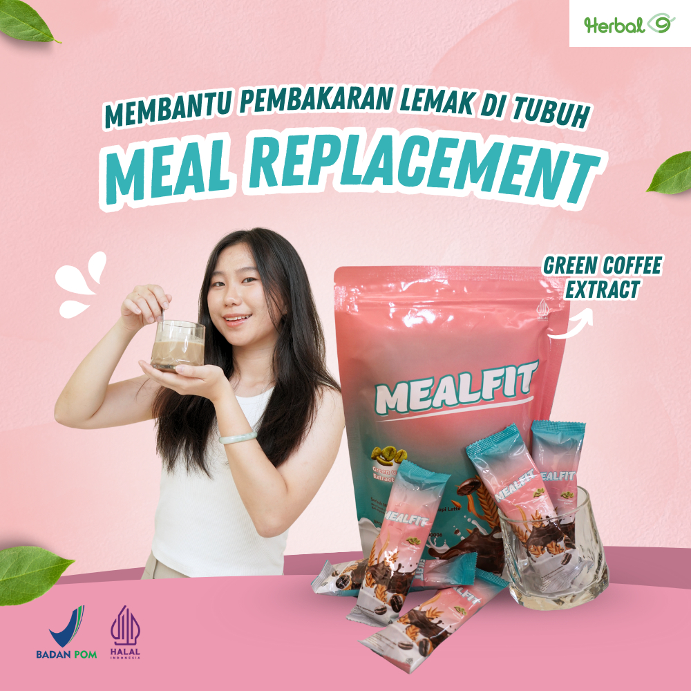 

Meal Replacement - HERBALNINE Mealfit Pengganti Asupan Nutrisi Harian Dengan Green Coffee Extract