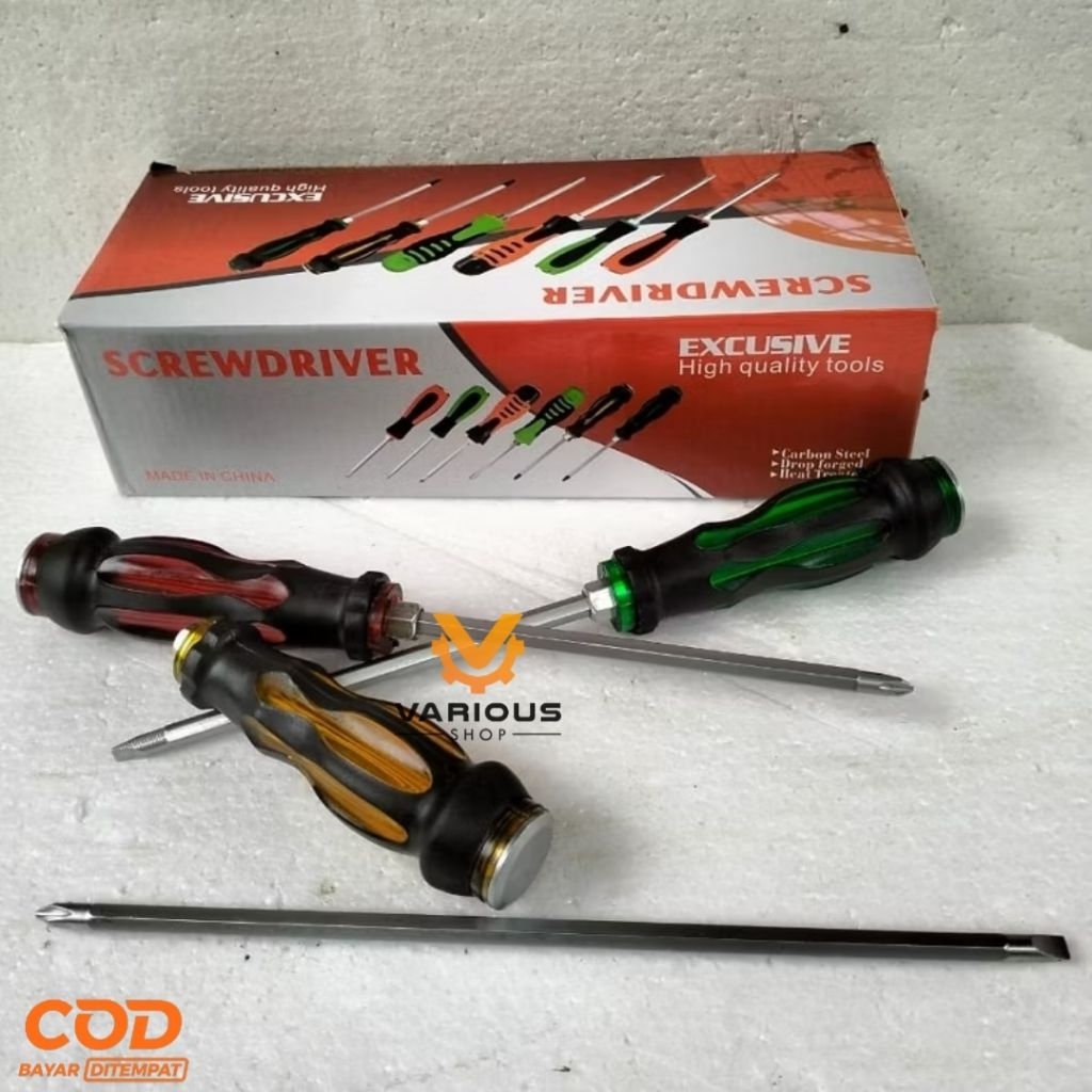 OBENG KETOK OBENG MIN PLUS BOLAK BALIK TEMBUS OBENG GETOK PUKUL MURAH GAGANG KARET