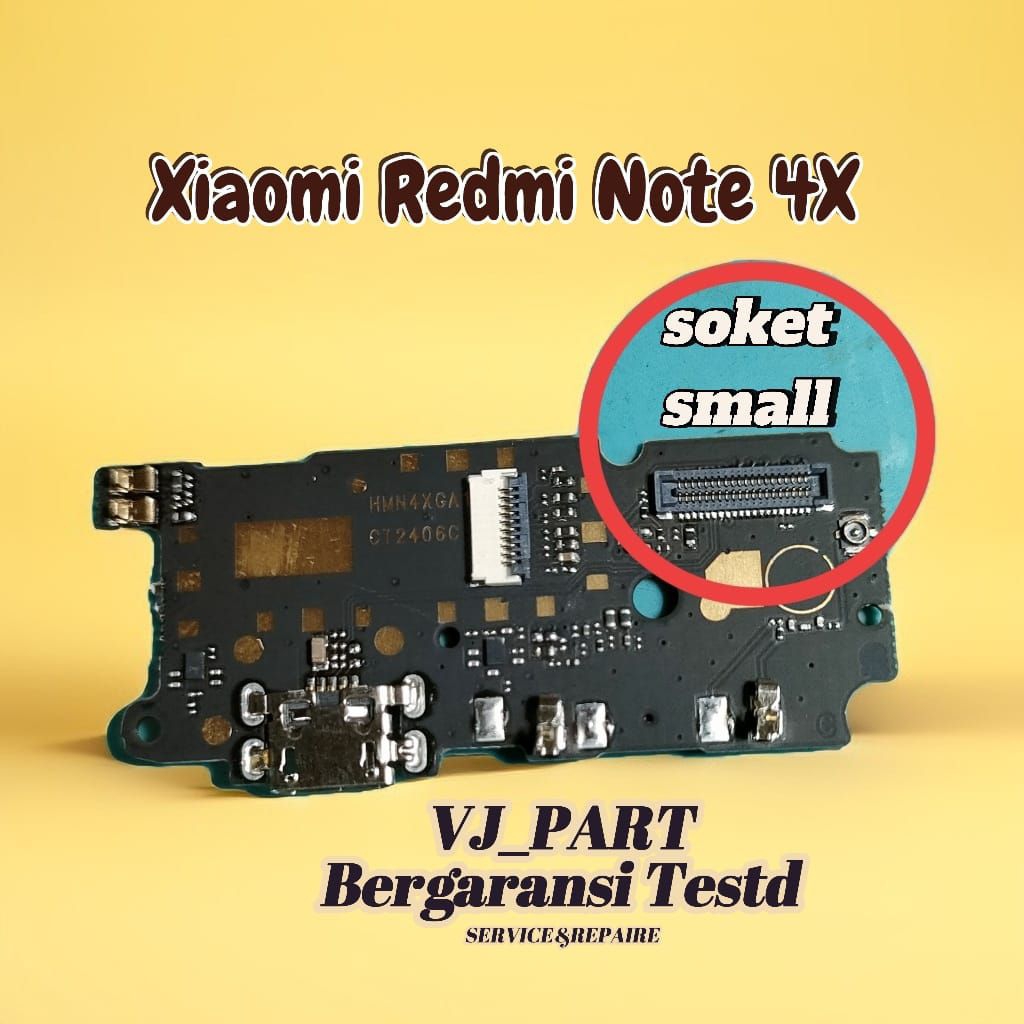 Konektor Cas Papan PCB Konektor Cas Mic Xiaomi Redmi Note 4X Small