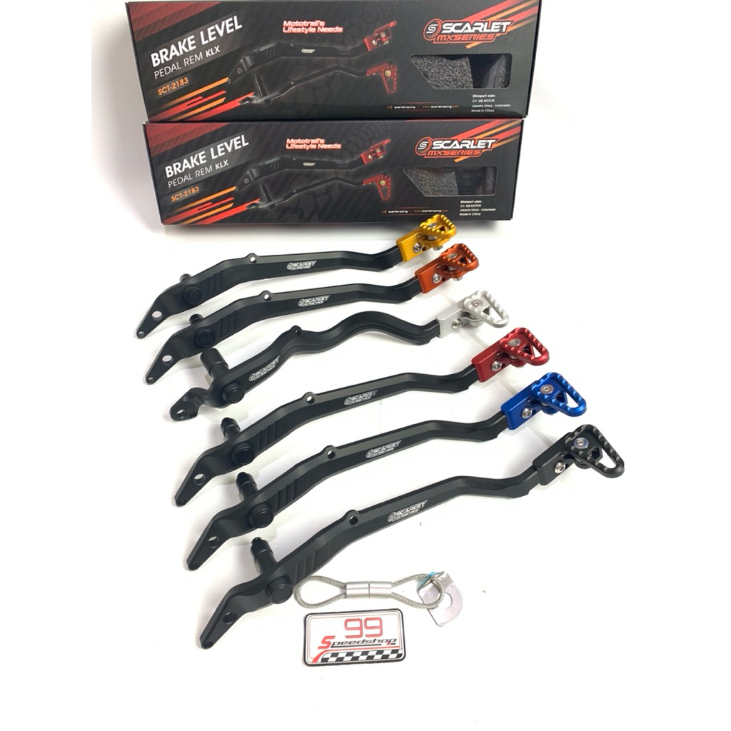 Pedal Rem Brake Level SCARLET MX 2183 KLX Full CNC Warna pedal rem klx scarlet