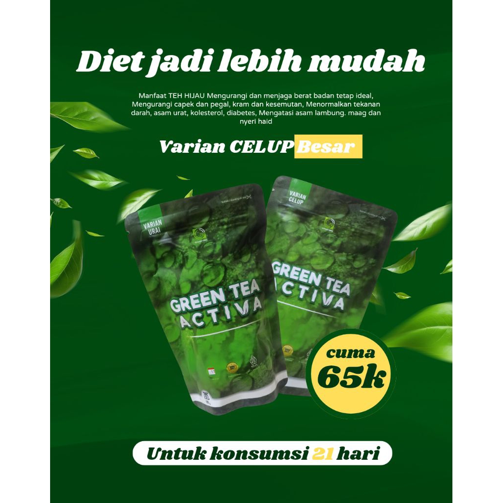 

GREEN THE ACTIVA CELUP, Teh hijau untuk diet lebih mudah