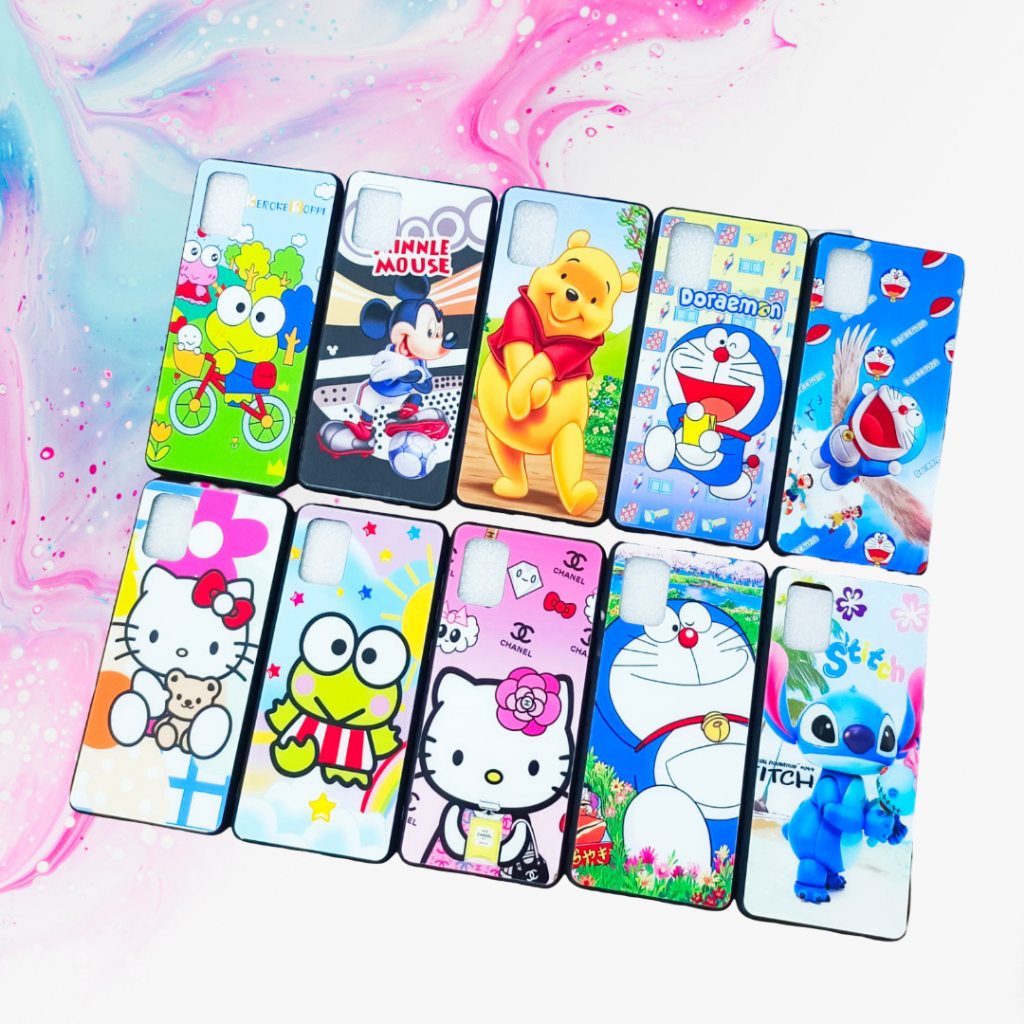 GROSIR SOFTCASE GLASS DISNEY STITCH UNTUK SAMSUNG OPPOO RELME XIAOMI VIVO BAHAN TEBAL MOTIF LUCU