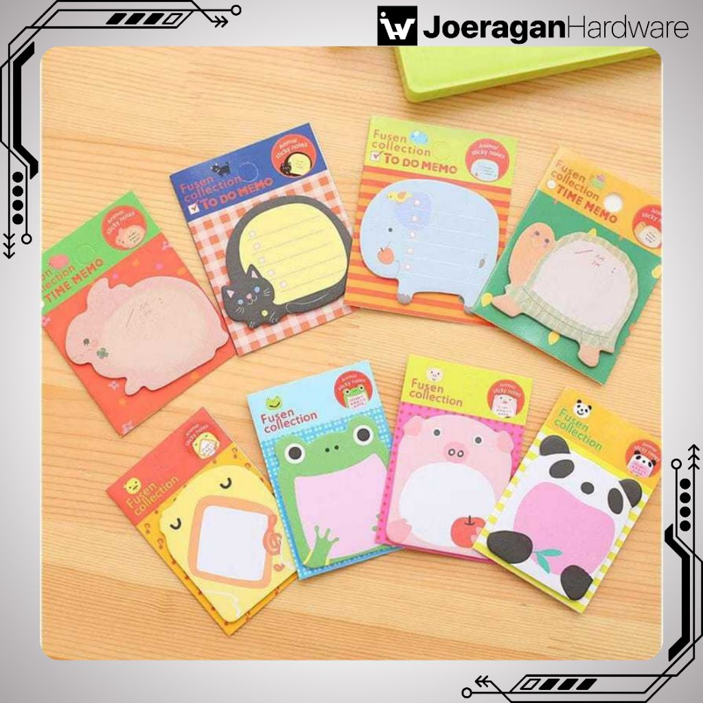 

Joeragan Sticky Notes Motif Hewan Kertas Tempelan Catatan Memo Note Animal Karakter Mini Book Binatang Lucu