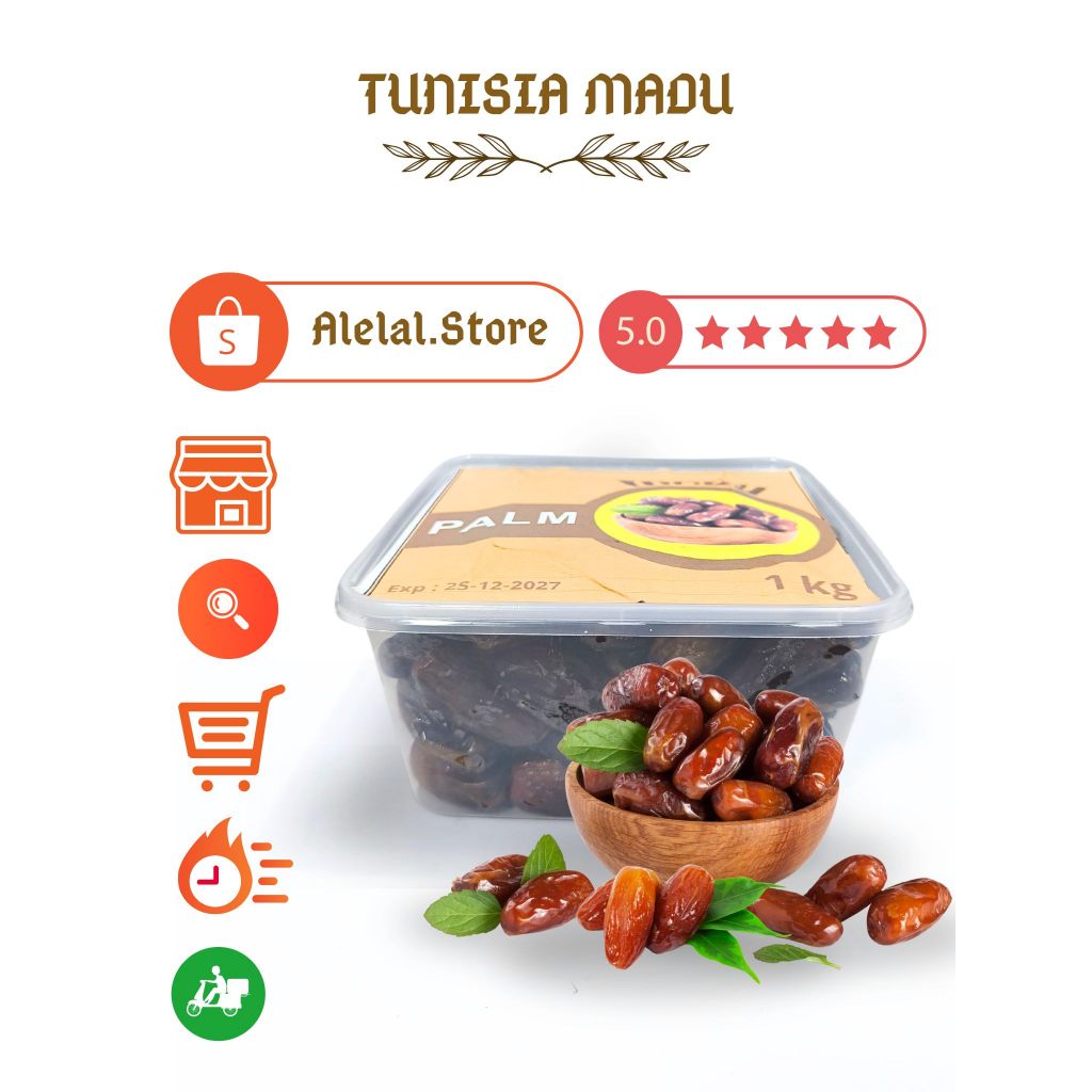 

Kurma Tunisia Madu 1kg (GB) / Tunis Madu /Kurma Madu 1 kg Asli 100% Original/ Aelal_Store / Elshanum