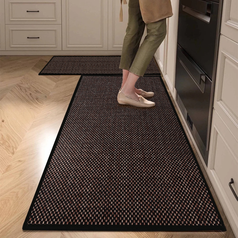 Karpet Dapur Linen Anti Slip Floor Mat Kitchen Mat Serap Air Minyak Cepat Untuk Dapur dan Ruang