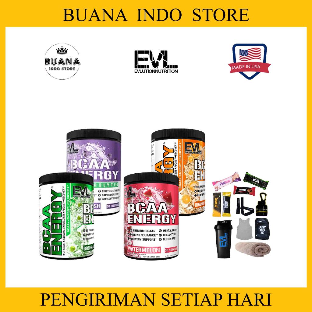 EVL BCAA ENERGY 30 Serving - Suplemen GYM BCAAs Amino Cegah Otot Susut