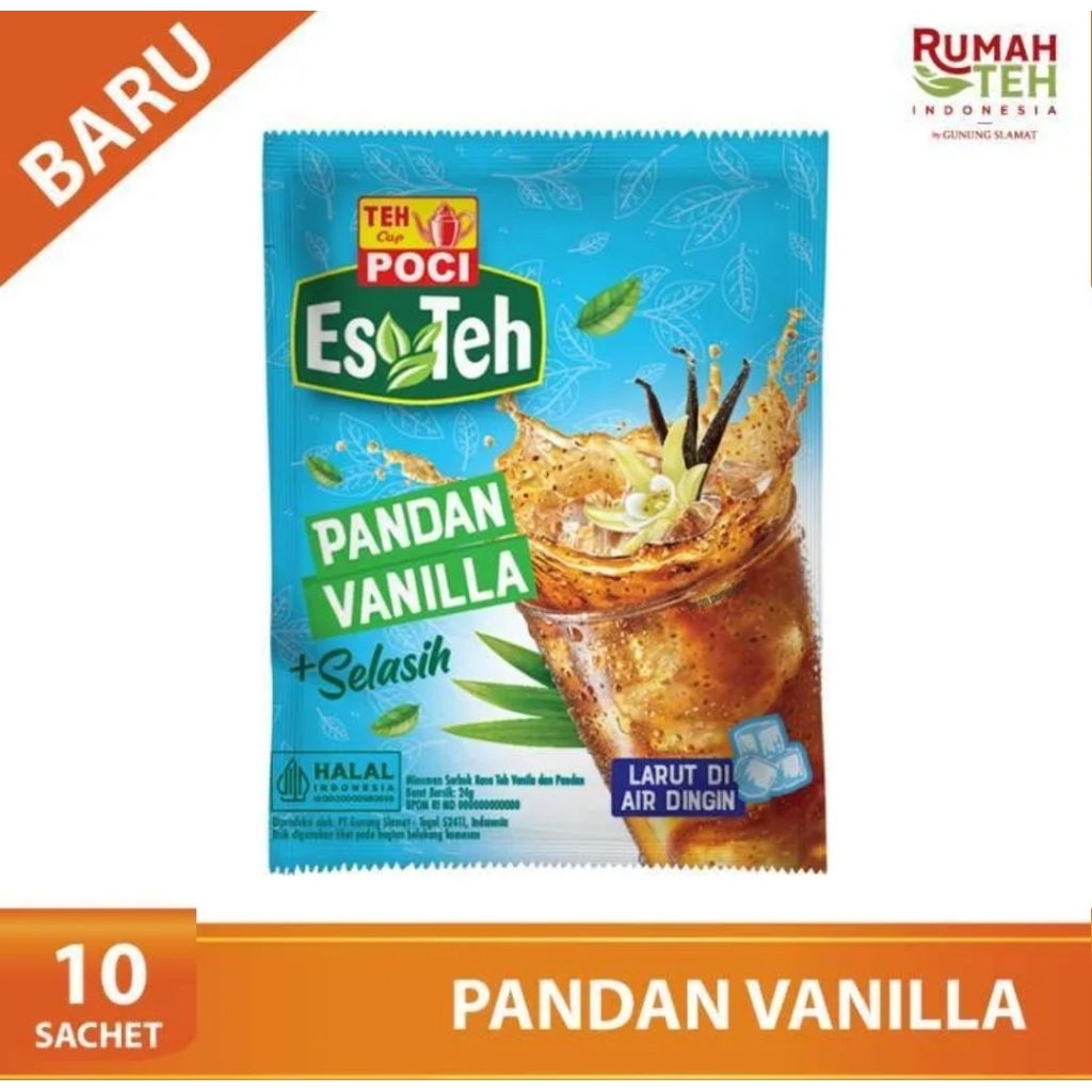 

TEH POCI ES TEH PANDAN VANILLA 25GR (ISI 10 SACHET)