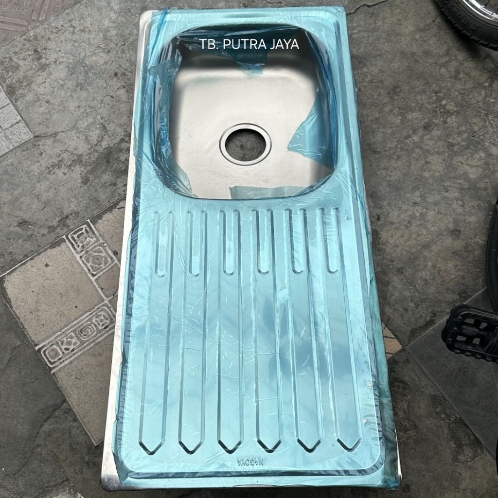Bak Cuci Piring NAGOYA BCP Bak Cuci Piring Stainless + Afur 1 Lubang 120.5 x 50.5 x 15 cm Original B