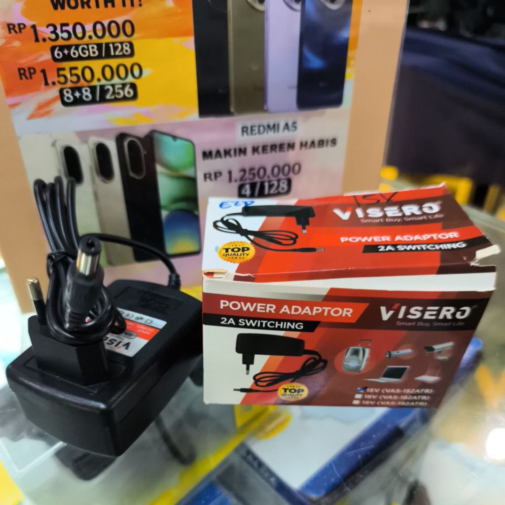 visero adaptor 15v 2a power dc
