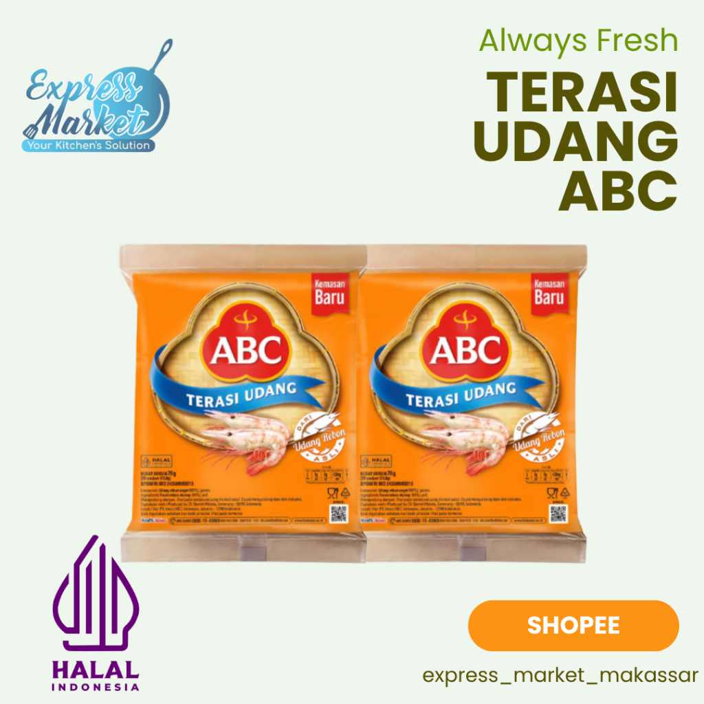 

ABC Terasi Udang Sachet Kemasan 20 x 3.8 gr