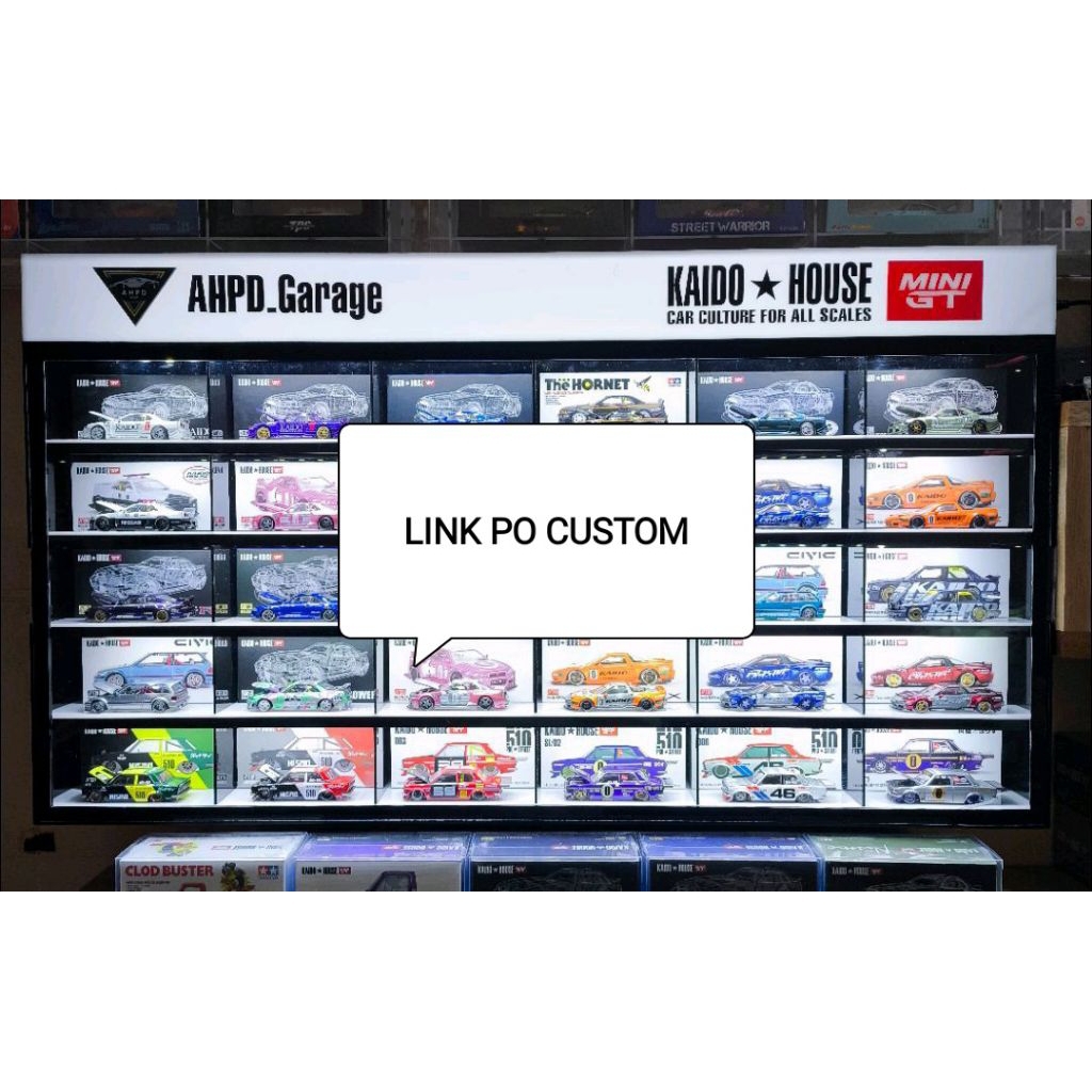 Rak diecast 6 vertikal | custom led tutup magnet