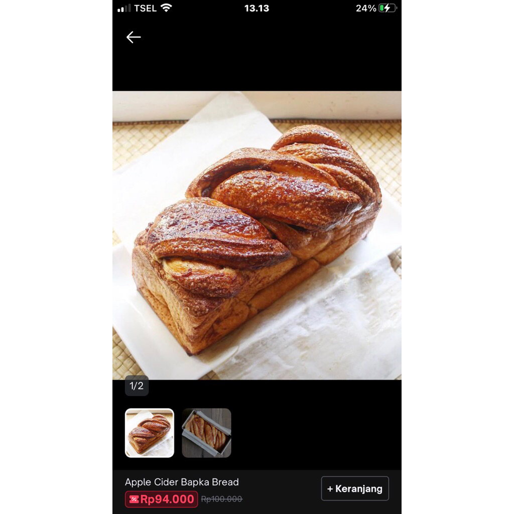 

Apple Cider Bapka Bread 20x10x10cm