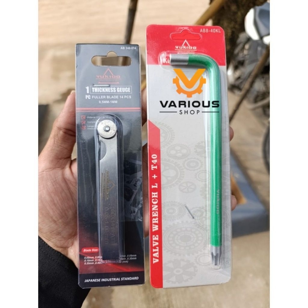 PAKET MURAH Kunci Stel Klep 2 pcs Kunci Tutup Klep Kunci Klep Feeler Gauge Tekiro Kunci Stelan Klep