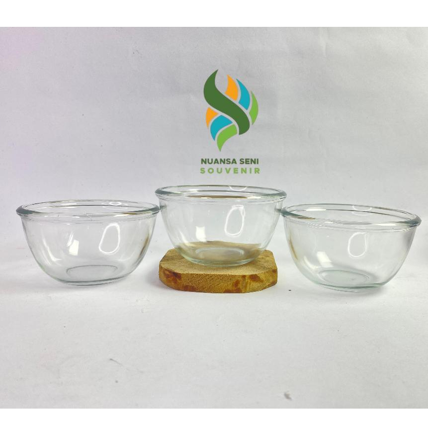 Souvenir Mangkok Kaca BIB3.75 Bening Mangkok Saus Sambal Kaca Mangkuk Bumbu Beling Polos