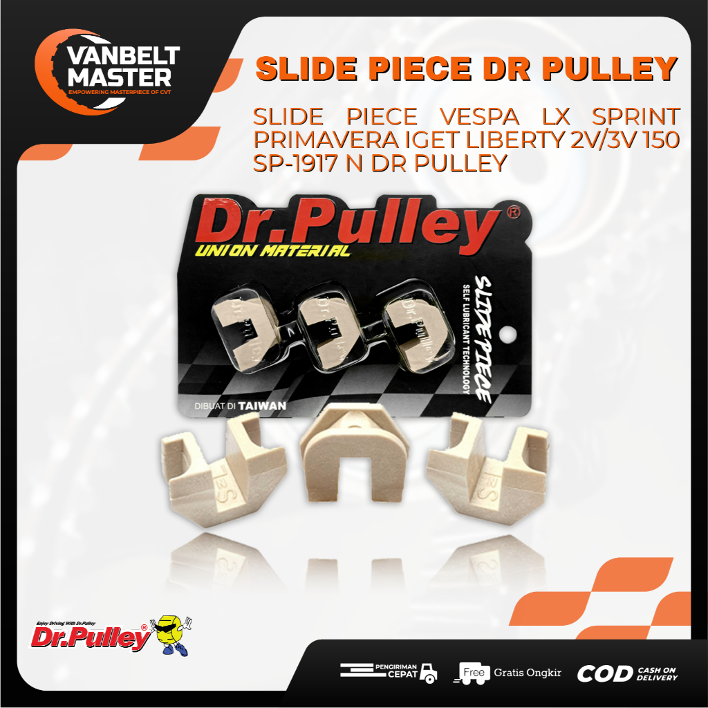 Dr Pulley Slide Piece Vespa LX Primavera Sprint Iget Liberty 125 150 Spin Skywave Xmax 250 1917-N