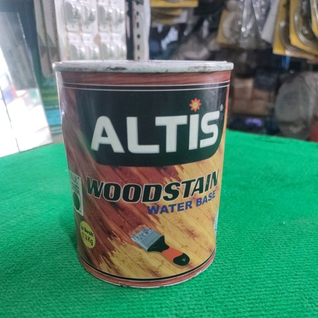 Altis woodstain politur kayu campuran air