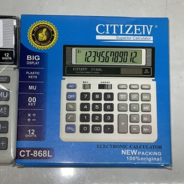 

HJK Kalkulator 868L 12 Digit - Calculator Check Lengkap
