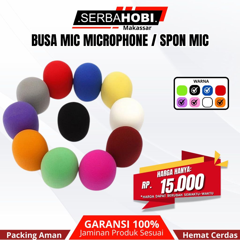 Spon Microphone / Busa Microphone / Pelindung Kepala Microphone