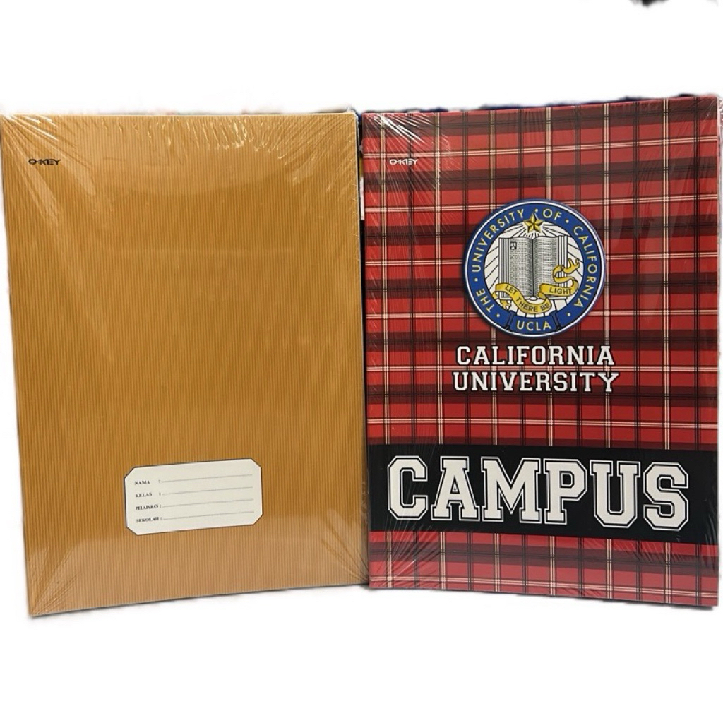 

(PAK:isi10) Buku Tulis OKEY 36 Lembar BOXY motif KRAFT/ Coklat / CAMPUS